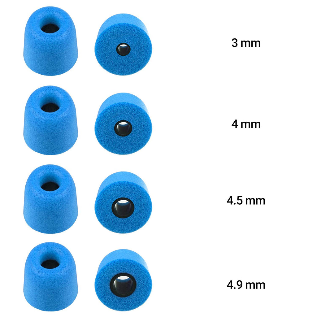 Xcessor Replacement Comfort Foam Earbuds 4 Pairs (Set of 8 Pieces) - Blue