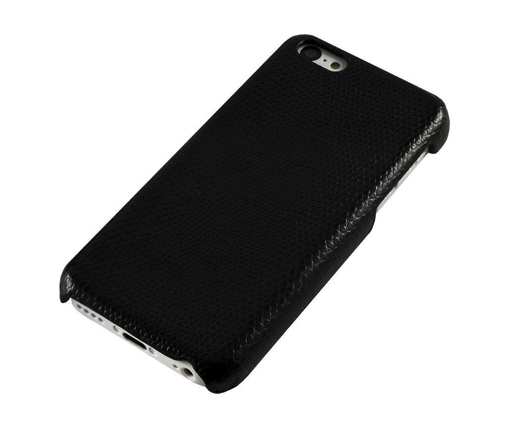 Xcessor Snake Skin Effect Hard Plastic Case for Apple iPhone 5C. Black