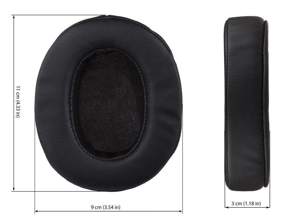 Xcessor Replacement Memory Foam Earpads for Over-the-Ear Brainwavz Headphones. Black