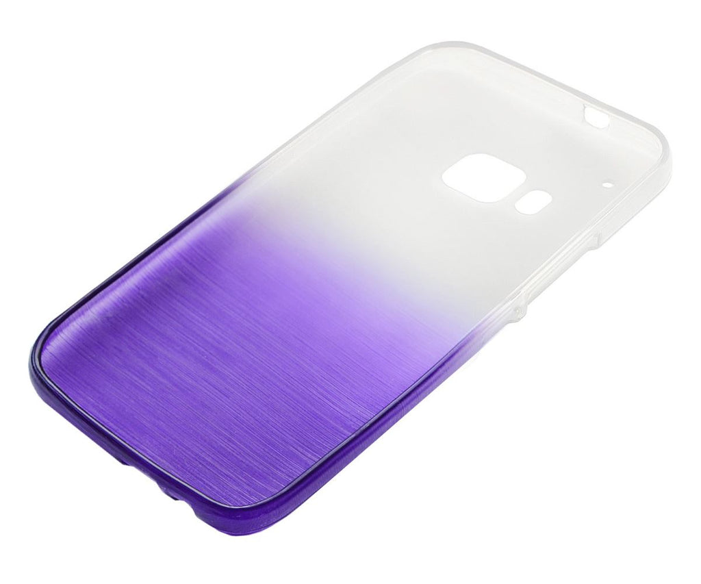 Xcessor Transition Color Flexible TPU Case for HTC One M9 (HTC One Hima). With Gradient Silk Thread Texture. Transparent / Purple