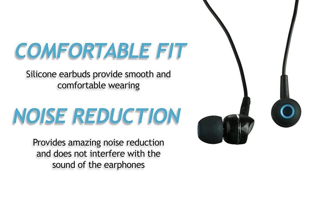 Xcessor (M) 7 Pairs (14 Pieces) of Silicone Replacement In Ear Earphone Medium Size Earbuds. Bicolor. Black / Blue