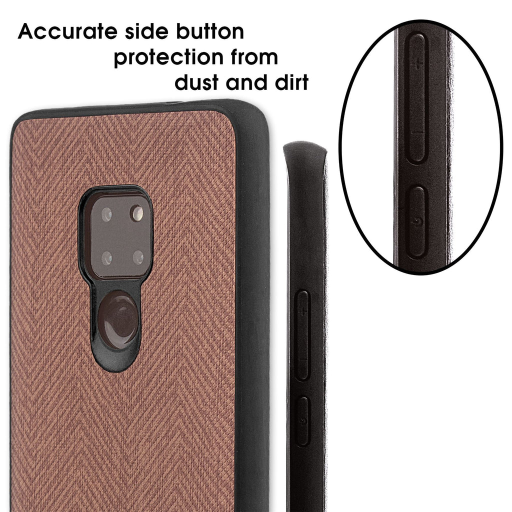 Lilware Canvas Z Rubberized Texture Plastic Phone Case Compatible with Huawei Mate 20. Brown