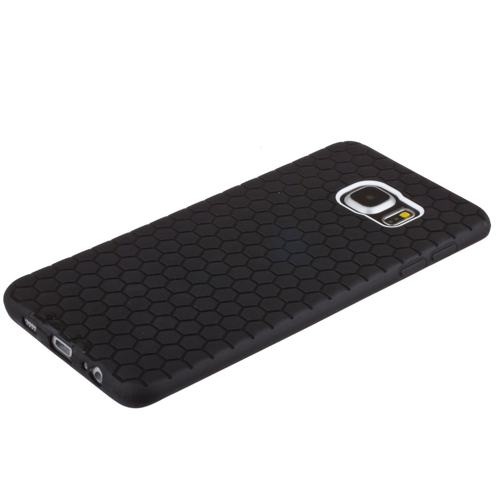 Xcessor Hexagon Texture TPU Gel Hybrid Case for Samsung Galaxy S6 edge+ SM-G928A. Black