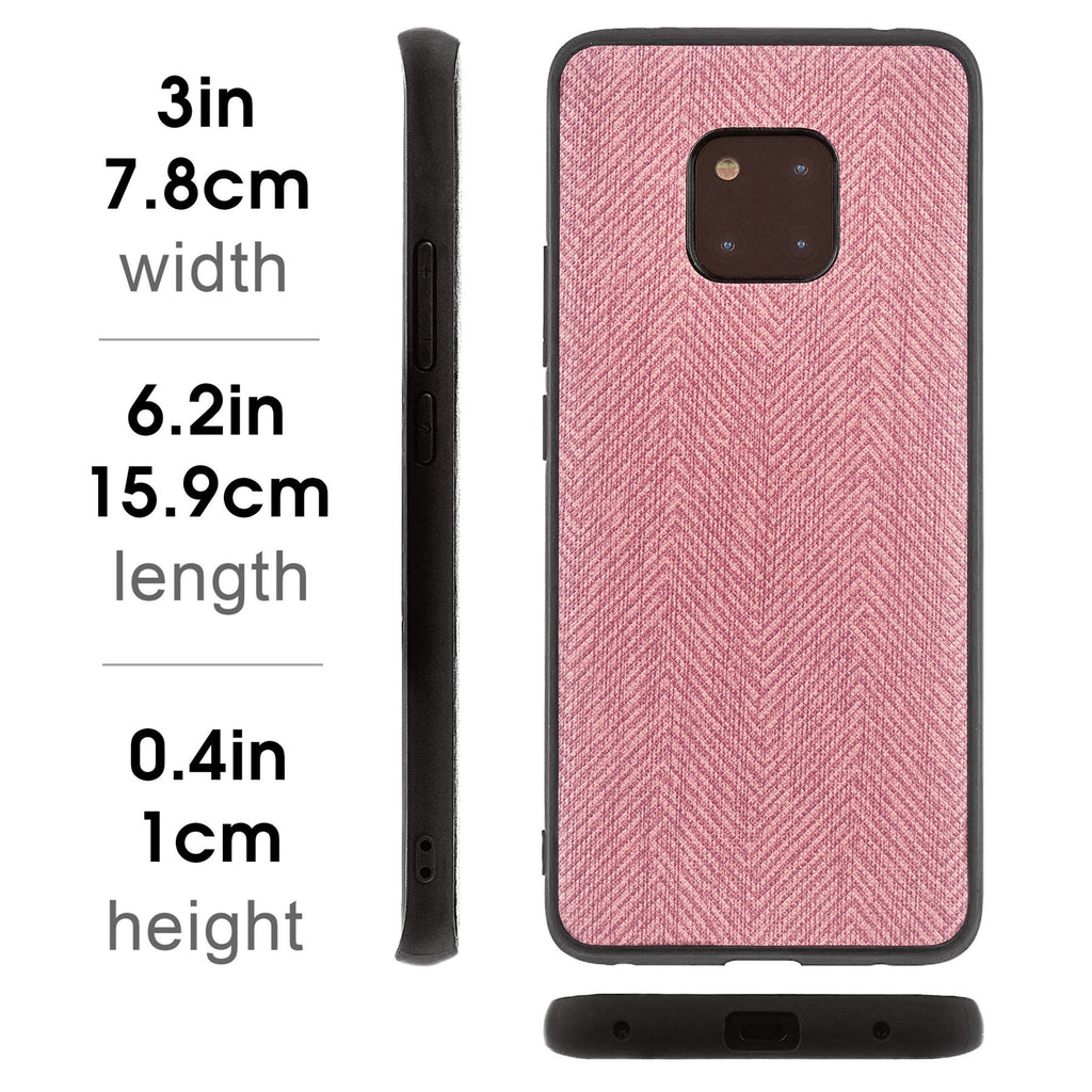 Lilware Canvas Z Rubberized Texture Plastic Phone Case Compatible with Huawei Mate 20 Pro. Pink