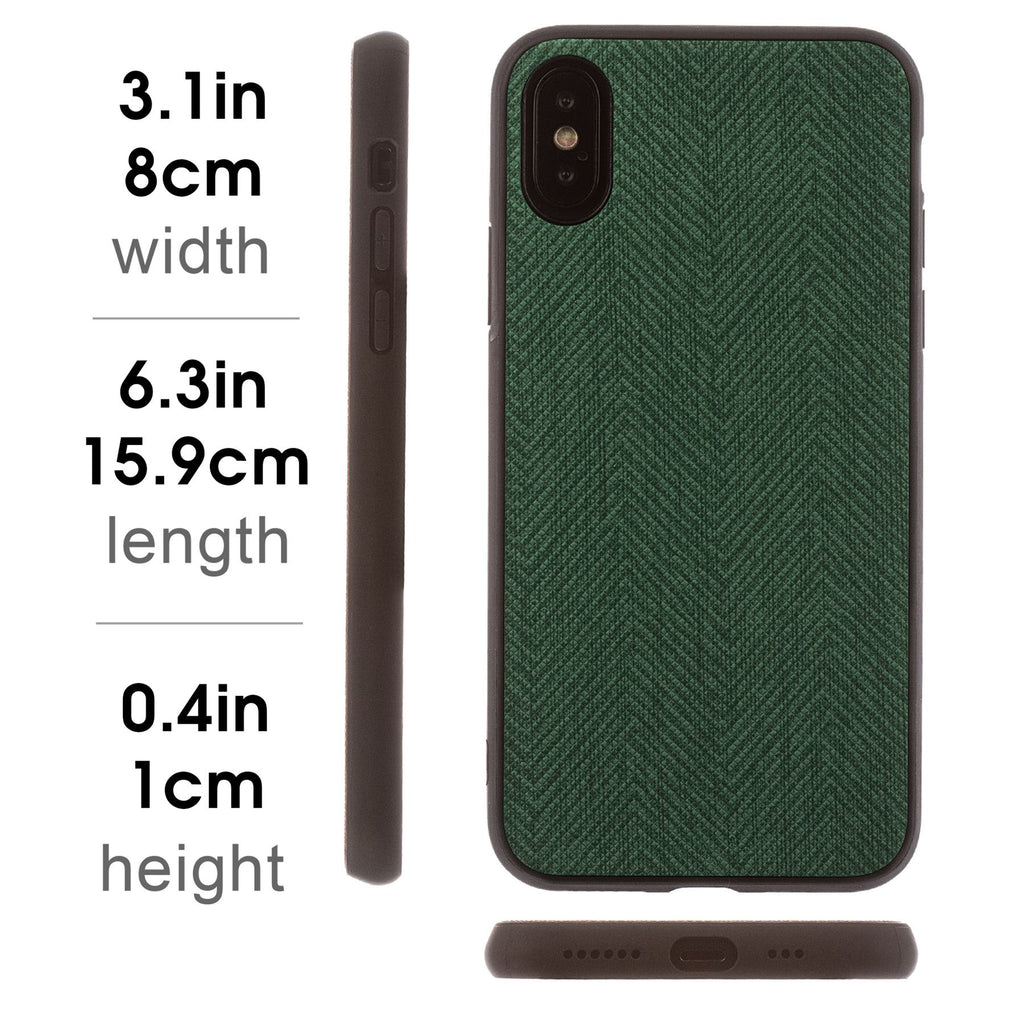 Lilware Canvas Z Rubberized Texture Plastic Phone Case for Apple iPhone XS Max. Green