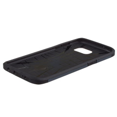 Lilware Angular Armor Hard Plastic Case for Samsung Galaxy S7 edge. Rugged Dual Layer Protective Cover. Black / Dark Blue