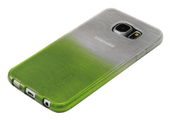 Xcessor Transition Color Flexible TPU Case for Samsung Galaxy S6 SM-G920. With Gradient Silk Thread Texture. Transparent / Green