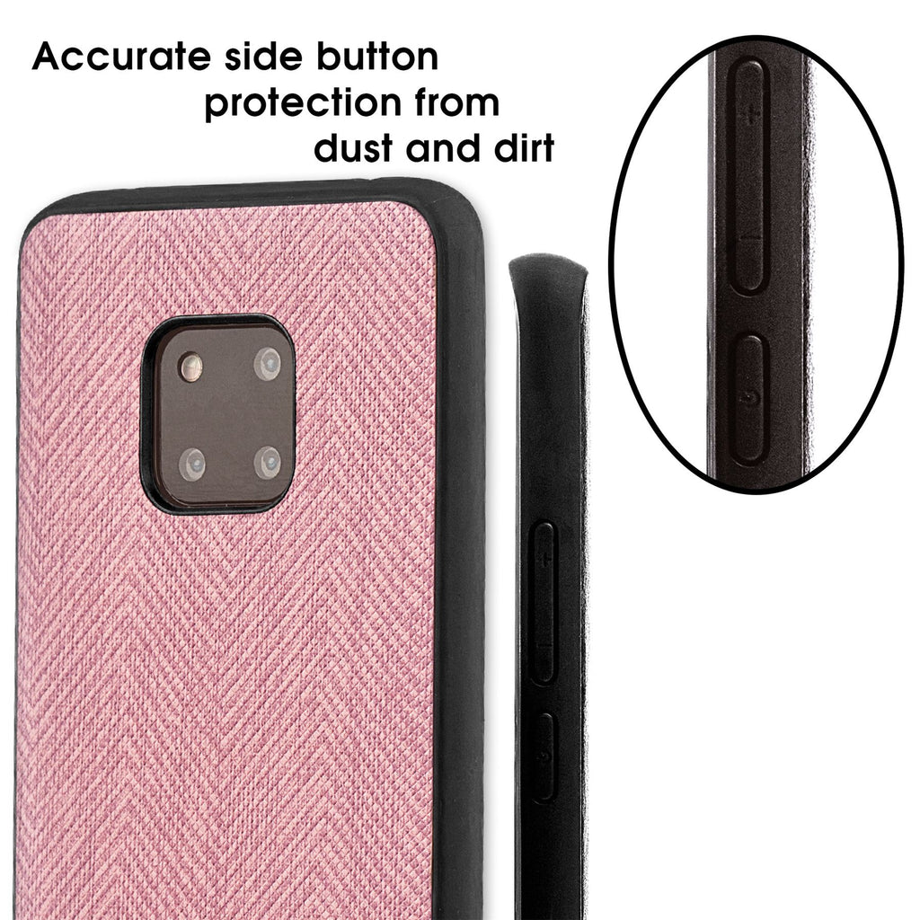 Lilware Canvas Z Rubberized Texture Plastic Phone Case Compatible with Huawei Mate 20 Pro. Pink