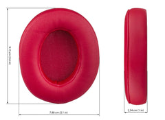 Xcessor Replacement Memory Foam Earpads for Over-the-Ear Beats by Dre Studio 2 Headphones. Red