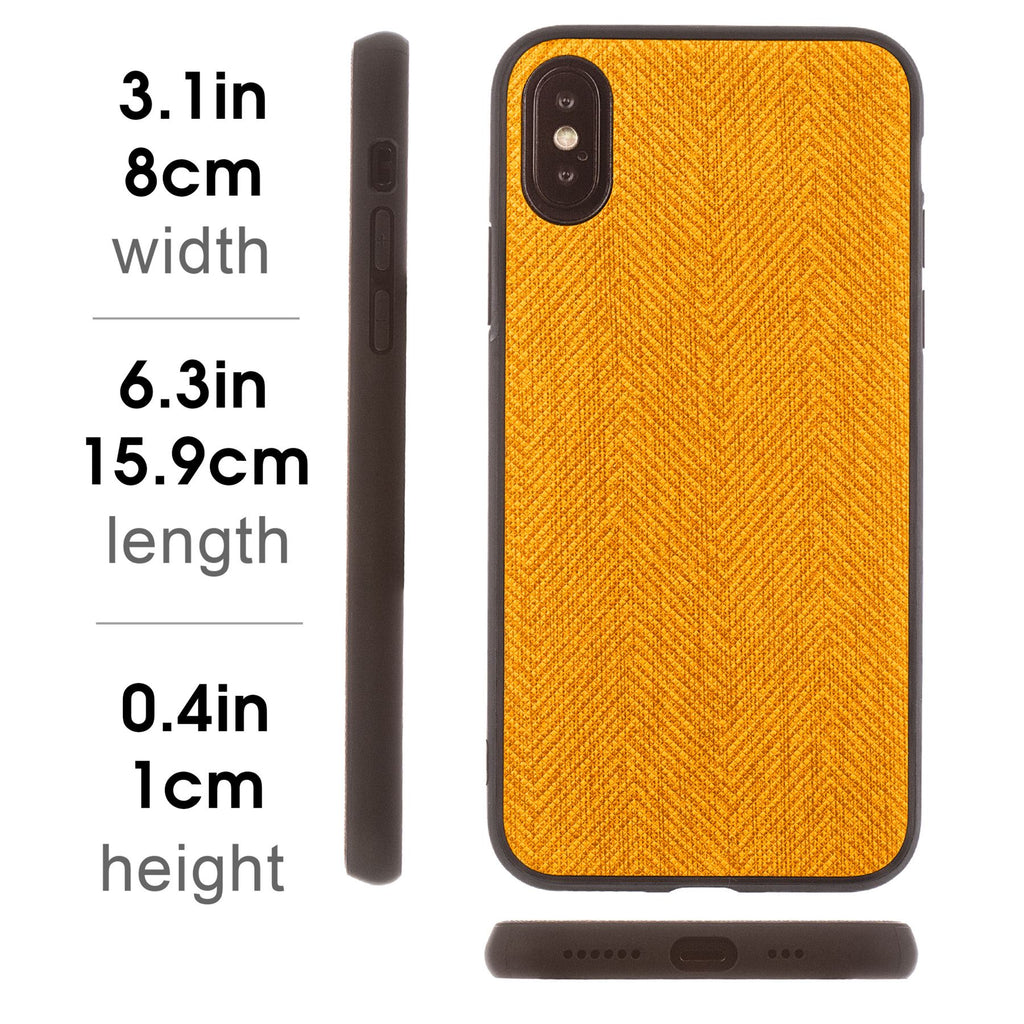 Lilware Canvas Z Rubberized Texture Plastic Phone Case for Apple iPhone XS Max. Yellow