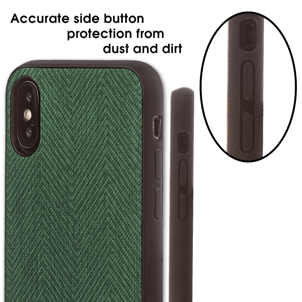 Lilware Canvas Z Rubberized Texture Plastic Phone Case for Apple iPhone XS. Green