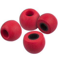 Xcessor Replacement Comfort Foam Earbuds 4 Pairs (Set of 8 Pieces) - Round FX-49 - Medium, Red