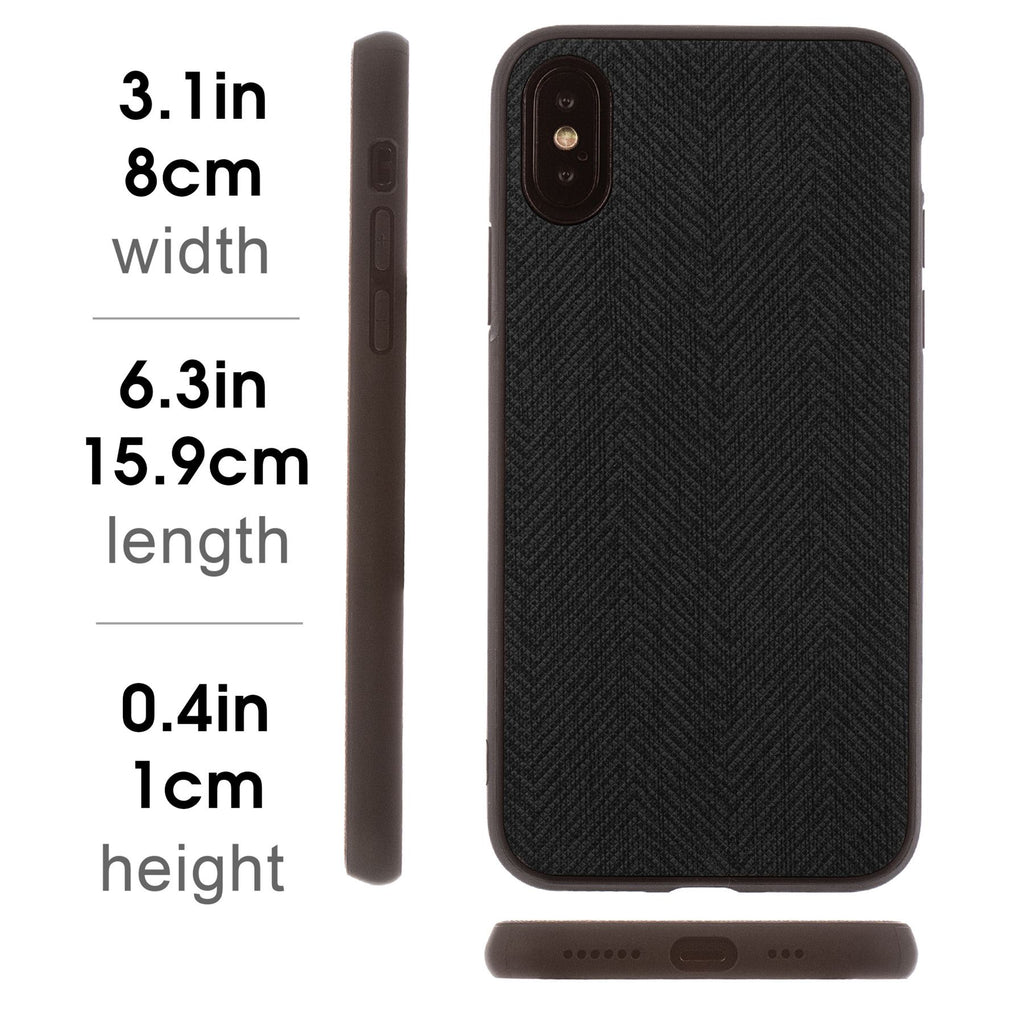Lilware Canvas Z Rubberized Texture Plastic Phone Case for Apple iPhone XS Max. Black