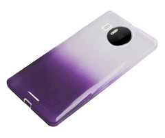 Xcessor Transition Color Flexible TPU Case for Microsoft Lumia 950 XL. With Gradient Silk Thread Texture. Transparent / Purple