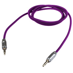 Lilware Braided Nylon Textile 35In (90 cm) Aux Audio Cable 3.5mm Jack Male to Male Cord For Multimedia Devices - Purple