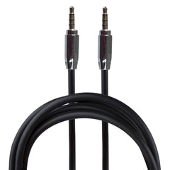 Lilware gummiertes 35 Zoll (90 cm) AUX-Audiokabel, 3,5 mm Klinkenstecker auf Stecker, Kabel für Multimedia-Geräte – Schwarz