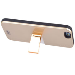 Lilware Armor Hard Plastic Case for Apple iPhone 6 Plus and 6S Plus. Glossy Dual Layer Protective Cover With Kickstand and Credit / Business Card Secret Slot. Golden Color
