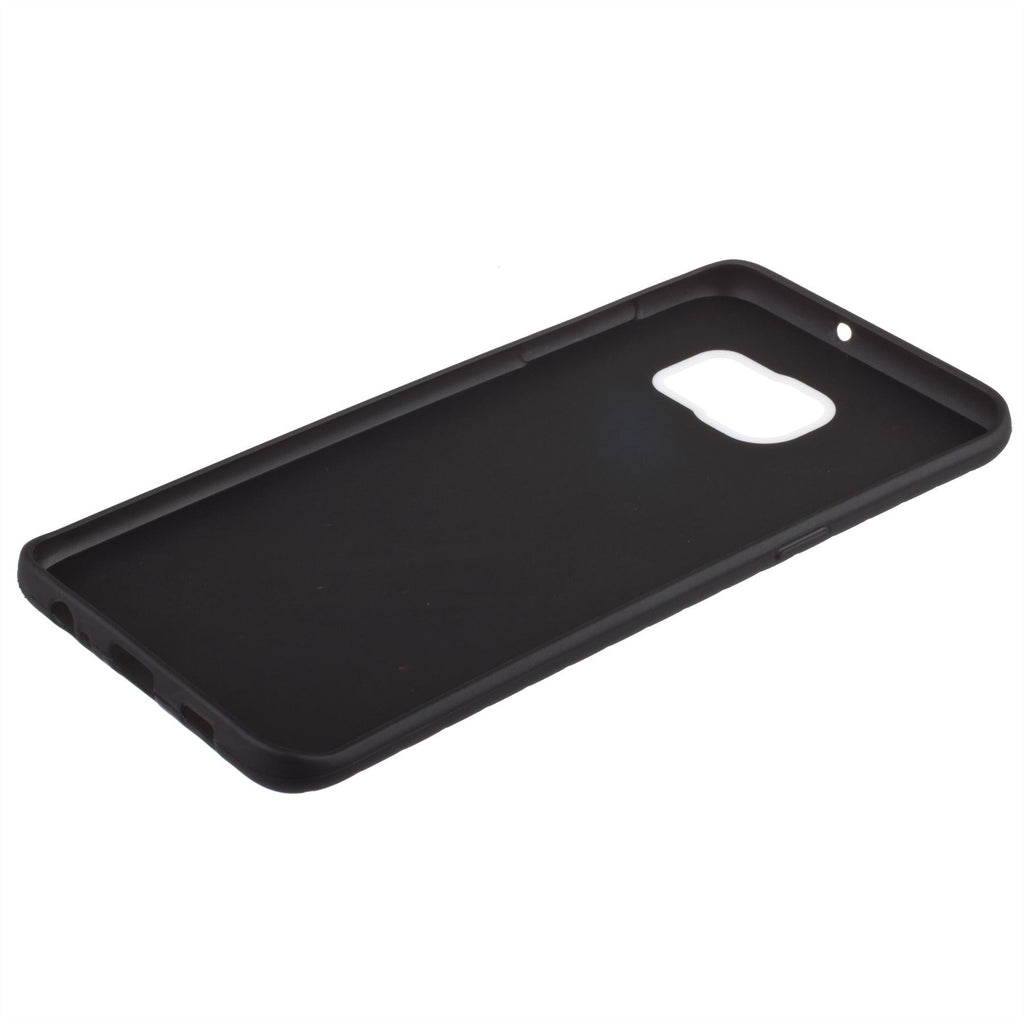Xcessor Lines TPU Gel Hybrid Hülle für Samsung Galaxy S6 edge+ SM-G928A. Schwarz