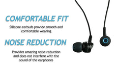 Xcessor (L) 7 Pairs (14 Pieces) of Silicone Replacement In Ear Earphone Large Size Earbuds. Bicolor. Black / Blue