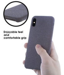 Lilware Soft Fabric Texture Plastic Phone Case for Apple iPhone X / iPhone XS - Navy