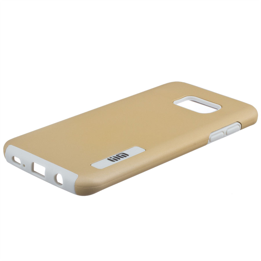 Lilware Smooth Armor Hartplastikhülle für Samsung Galaxy S7 edge. Robuste, zweilagige Schutzhülle. Schwarz/Gold