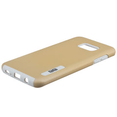 Lilware Smooth Armor Hartplastikhülle für Samsung Galaxy S7 edge. Robuste, zweilagige Schutzhülle. Schwarz/Gold