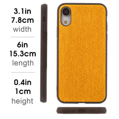 Lilware Canvas Z Rubberized Texture Plastic Phone Case for Apple iPhone XR. Yellow