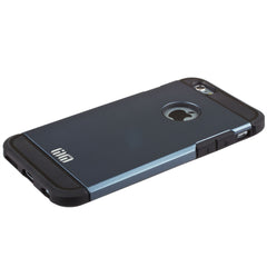 Lilware Angular Armor Hartplastik Robuste Dual Layer Hülle für Apple iPhone 6 6S. Dunkelsilber/Schwarz