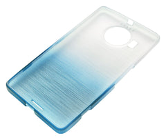 Xcessor Transition Color Flexible TPU-Hülle für Microsoft Lumia 950 XL. Mit Farbverlauf-Seidenfadenstruktur. Transparent / Hellblau