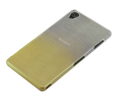 Xcessor Transition Color Flexible TPU-Hülle für Sony Xperia Z3. Mit Farbverlauf-Seidenfadenstruktur.Transparent/Gold