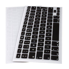 Lilware Set of 2 Silicone Keyboard covers for MacBook Pro 13 / 15 / 17 (Release 2015 year) QWERTY (Danish layout) Black/Transparent