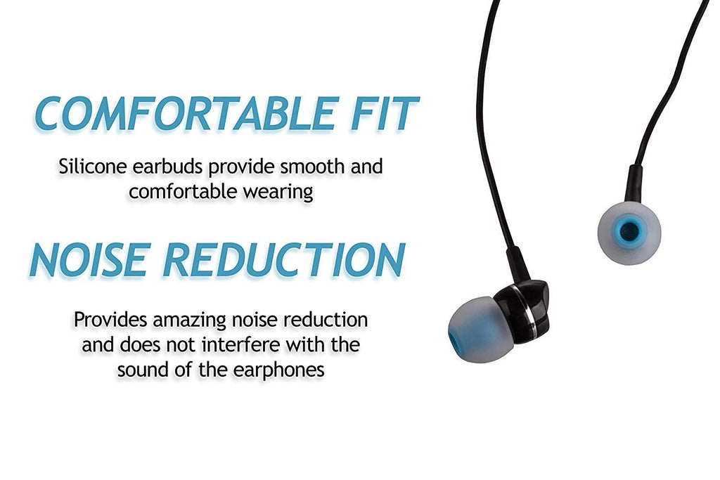 Xcessor (S) 7 Pairs (14 Pieces) of Silicone Replacement In Ear Earphone Small Size Earbuds. Bicolor. Transparent / Blue