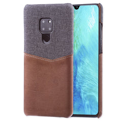 Lilware Card Wallet Kunststoff-Telefonhülle Kompatibel mit Huawei Mate 20. Stofftextur und PU-Leder-Schutzhülle mit Ausweis-/Kreditkartenfach. Braun
