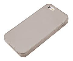 Xcessor Flip Open TPU Gel Case For Apple iPhone 5 and 5S. Back and Front Protection. Grey / Transparent