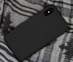 Lilware Soft Fabric Texture Plastic Phone Case for Apple iPhone X / iPhone XS - Black