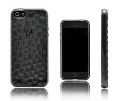 Xcessor Liquid Cell - Flexible TPU-Hülle für Apple iPhone 5 und 5S mit optischem Wellenillusionseffekt. Grau / Transparent