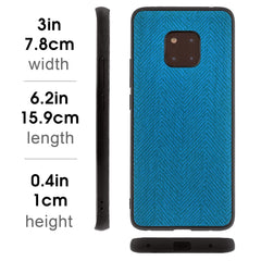Lilware Canvas Z Rubberized Texture Plastic Phone Case Compatible with Huawei Mate 20 Pro. Blue