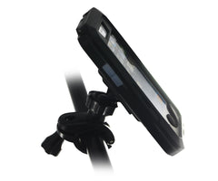 Lilware Universal Bicycle Handlebar Holder for Apple iPhone 4 / 4S /  5 / 5S / 5C. Compact Size Clamping Bike Mount With Waterproof Case and 360 Degree Rotating System. Black