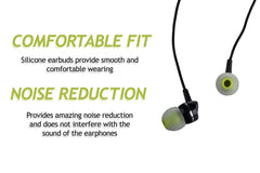 Xcessor (S/M/L) 6 Pairs (12 Pieces) of Silicone Replacement In Ear Earphone S/M/L Size Earbuds. Bicolor. Transparent / Green