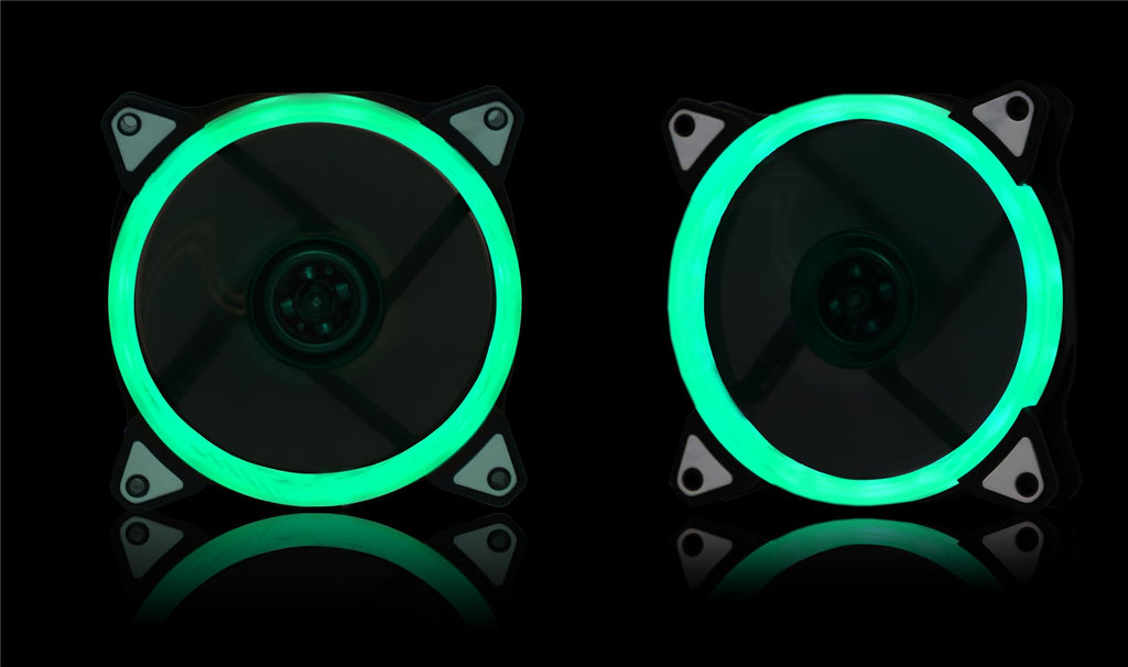 Lilware BoostPro 120mm Air Flow Balance Single Color LED Quiet High Performance Case Fan. Green