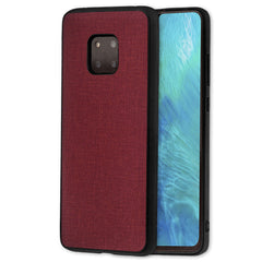 Lilware Canvas Rubberized Texture Plastic Phone Case Compatible with Huawei Mate 20 Pro. Red