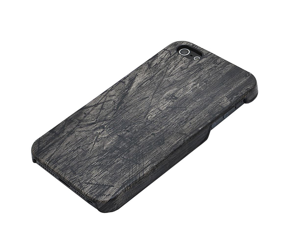 Xcessor Wood Texture Hard Plastic Case for Apple iPhone 5 and 5S. Black / Oak