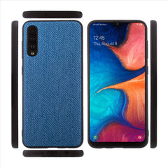 Lilware Canvas Z Rubberized Texture Plastic Phone Case for Samsung Galaxy A50/A50S. Blue