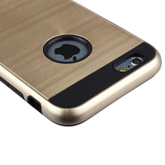 Lilware Armor Slim Fit Hartplastik Robuste Hülle Dual Layer Cover für Apple iPhone 6 6S. Gold / Schwarz