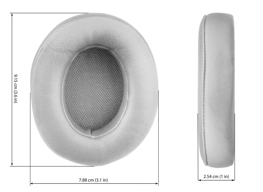 Xcessor Replacement Memory Foam Earpads for Over-the-Ear Beats by Dre Studio 2 Headphones. Grey