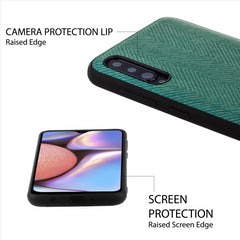 Lilware Canvas Z Rubberized Texture Plastic Phone Case for Samsung Galaxy A50/A50S. Green