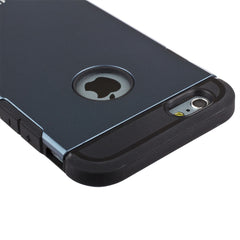 Lilware Angular Armor Hartplastik Robuste Dual Layer Hülle für Apple iPhone 6 6S. Dunkelsilber/Schwarz