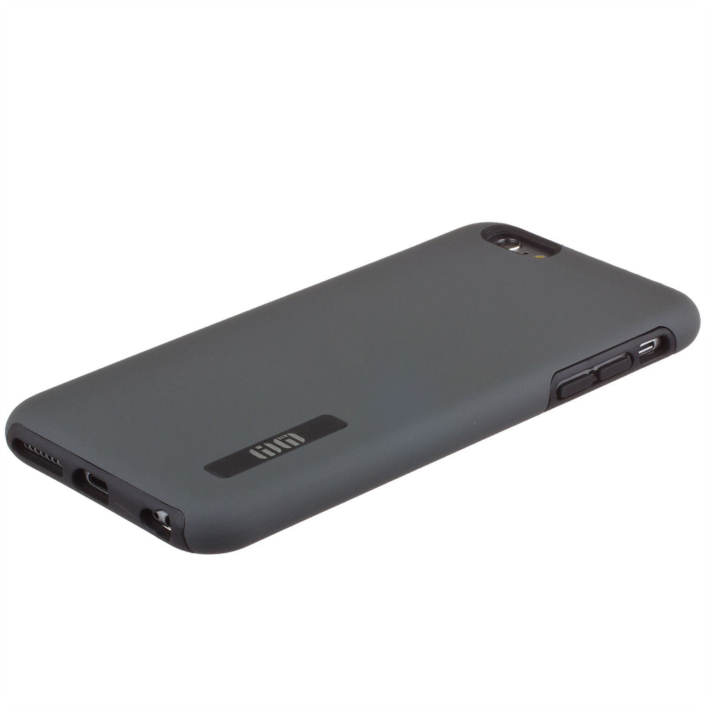 Lilware Smooth Armor Hartplastikhülle für Apple iPhone 6 und 6S. Robuste zweilagige Schutzhülle. Schwarz / Grau