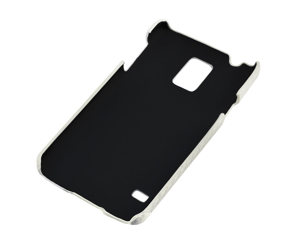 Xcessor Hartplastik-Schutzhülle in Karbonfaser-Optik für Samsung Galaxy S5 i9600 (kompatibel mit allen Samsung Galaxy S5-Modellen). Weiß