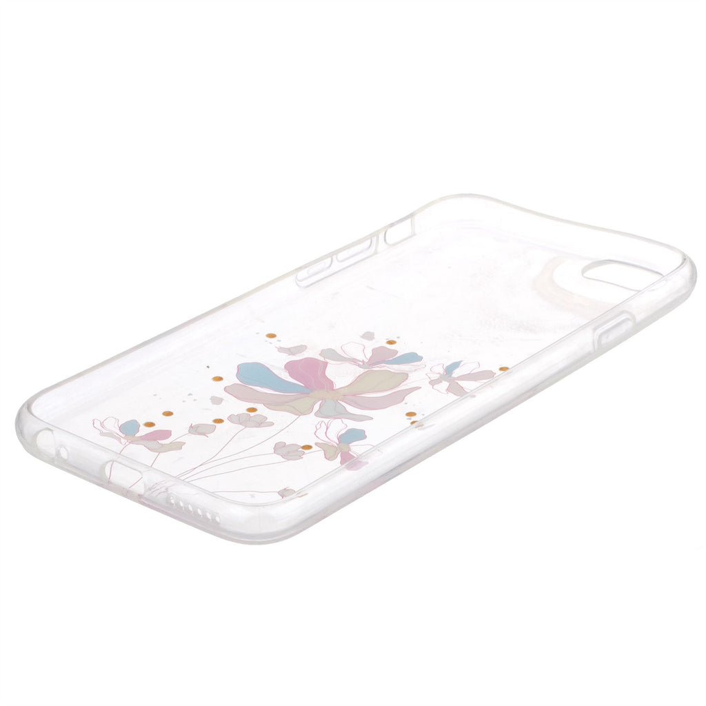 Xcessor Artistic Flower Glossy Flexible TPU case for Apple iPhone 6 / 6S. Transparent / Multicolored